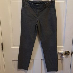 Black and grey checkered capri pants